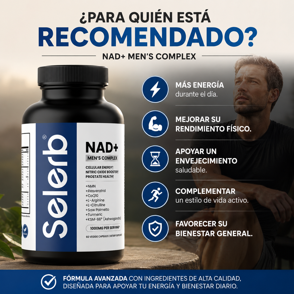 Selerb Men's Complex - Suplemento NAD+ para Energía y Vitalidad